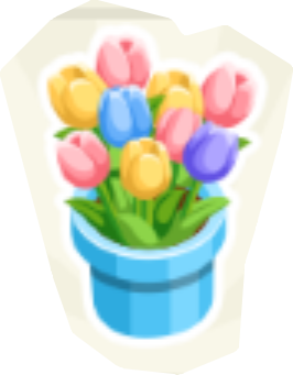  TL Part pot of tulips