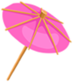 umbrella toothpick 1 pink Part
