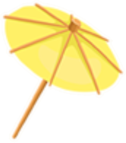 umbrella toothpick 3 yellow Part