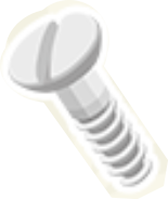white painted screw Part