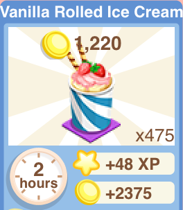 Vanilla Rolled Ice Cream Recipe