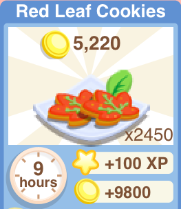 Red Leaf Cookies Recipe