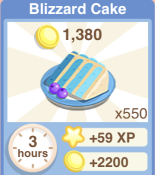 Blizzard Cake Recipe