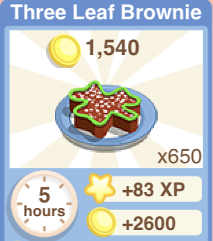 Three Leaf Brownie Recipe