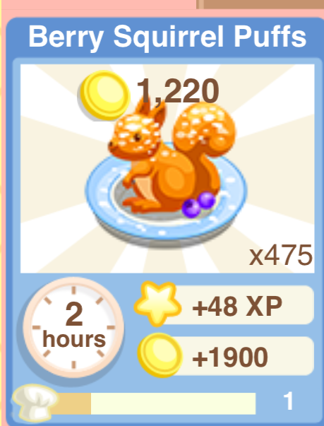 Berry Squirrel Puffs Recipe