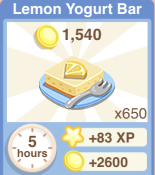 Lemon Yogurt Bar Recipe