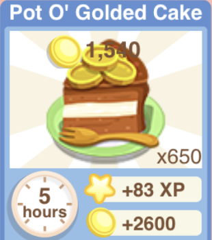 Pot O Golded Cake Recipe