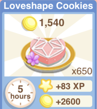 Loveshape Cookies Recipe
