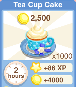 Tea Cup Cake Recipe