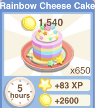 Rainbow Cheese Cake Recipe