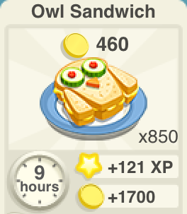 Owl Sandwich Recipe